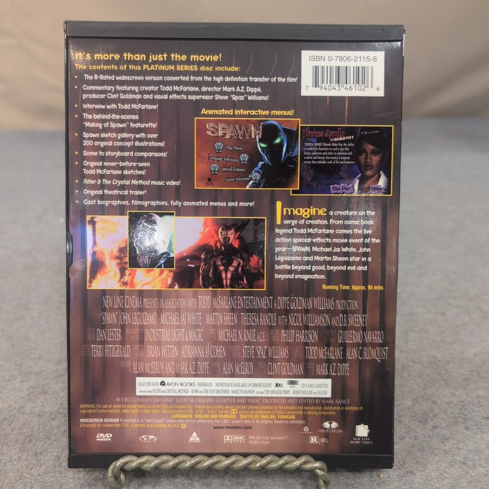 Spawn Directors Cut DVD New Line Platinum Series Todd McFarlane 1997 Movie - Picture 2 of 2